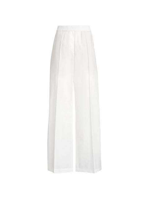 techno cotton poplin loose track trousers