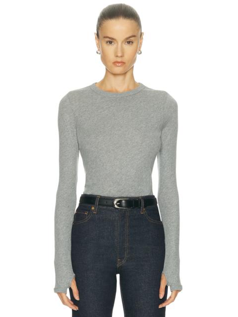 Cashmere New Classic Long Sleeve Crewneck Top