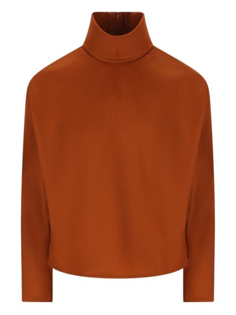 turtleneck zip T-shirt