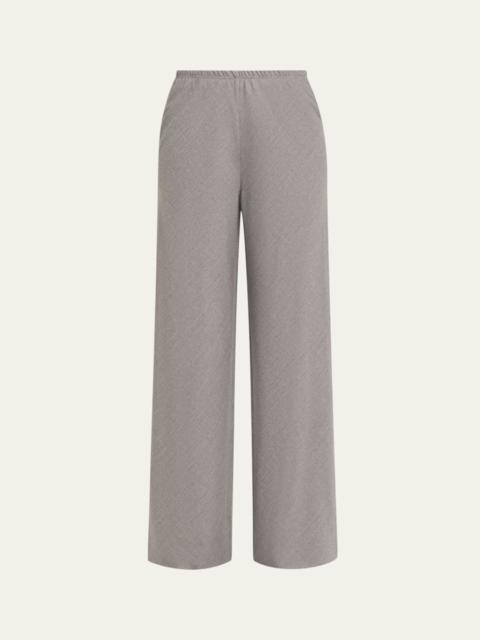 Bias-Cut Wide-Leg Trousers