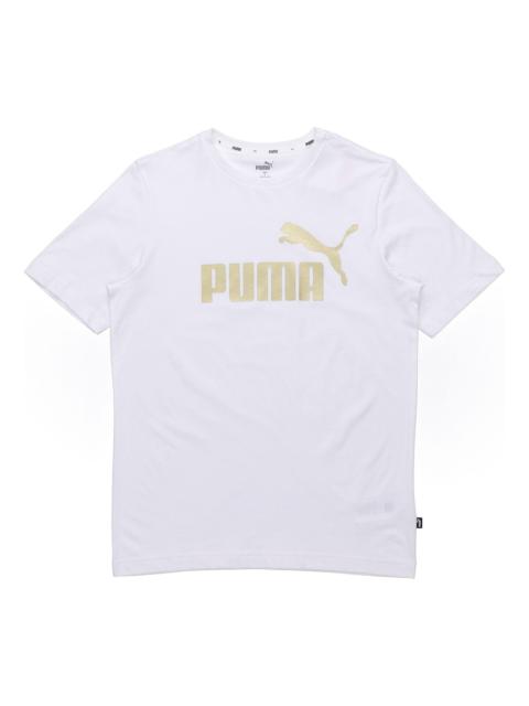 PUMA Printed Short Sleeve T-Shirt 'White' 845573-02