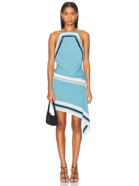 Straccio Knitted Extension Drape Mini Dress