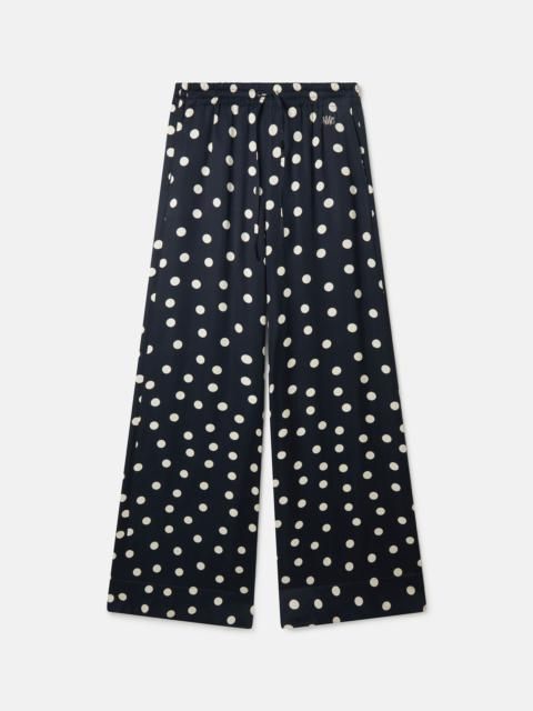 Polka Dot Wide-Leg Trousers