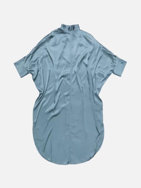 Satin tunic dress - Dirty blue