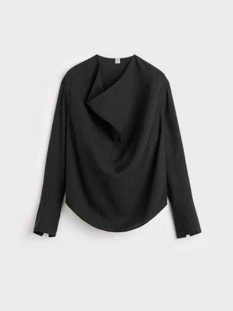 Cowl blouse black