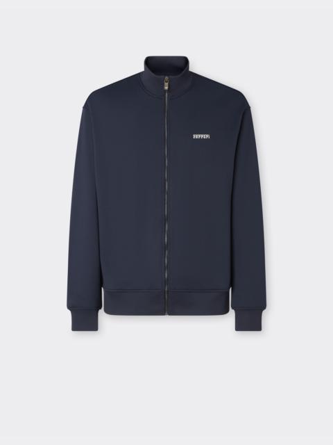 Sweater in technical fabric with zip