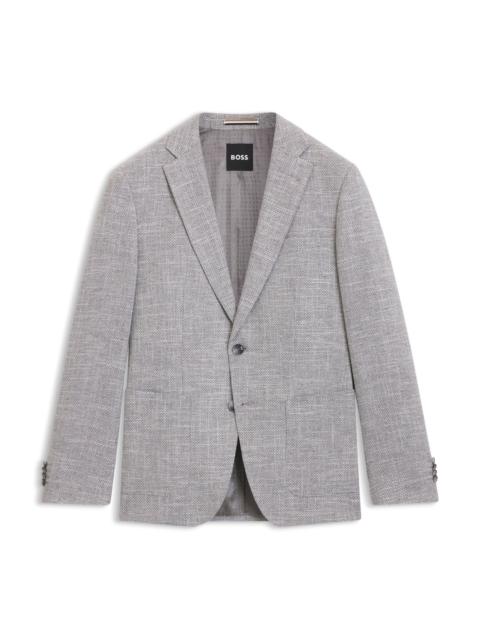 PATTERNED REGULAR-FIT JACKET IN A COTTON BLEND