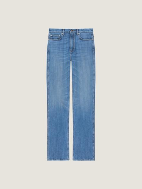 STRAIGHT PANTS IN WASHED DENIM