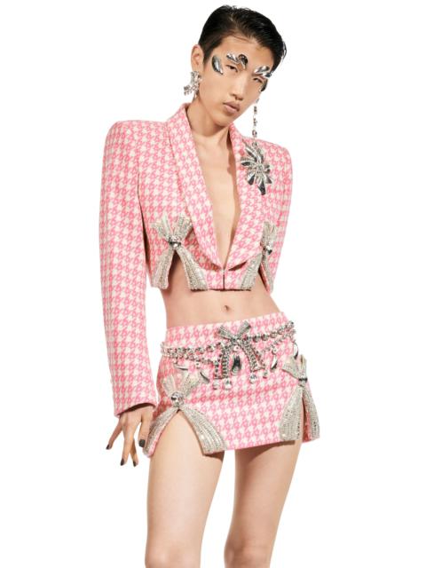 DECO BOW SLIT CROPPED BLAZER