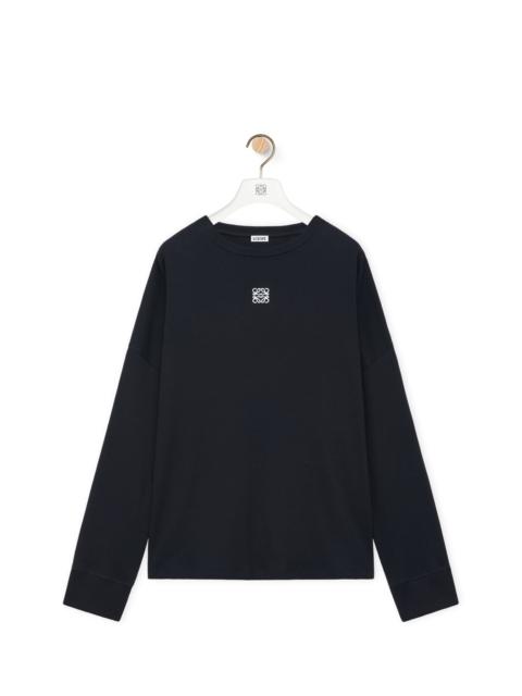 Oversized fit long sleeve T-shirt in cotton