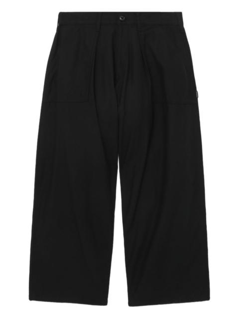 pleated side-pocket trousers