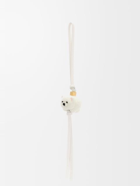 Chow chow charm in felt and calfskin