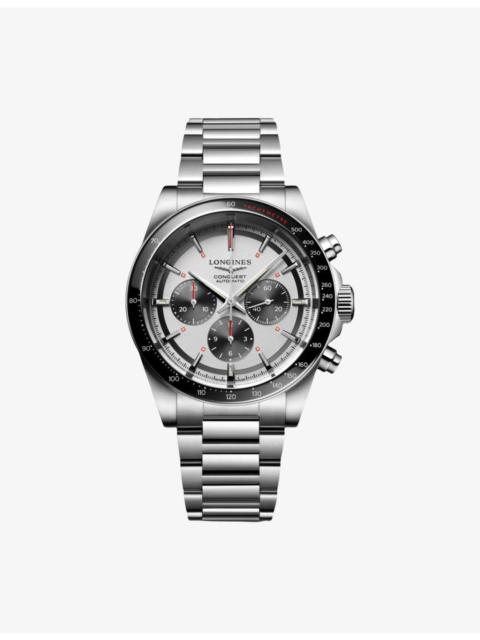 L3.835.4.72.6 Conquest Chronograph Ceramic Bezel Stainless-Steel Automatic Watch