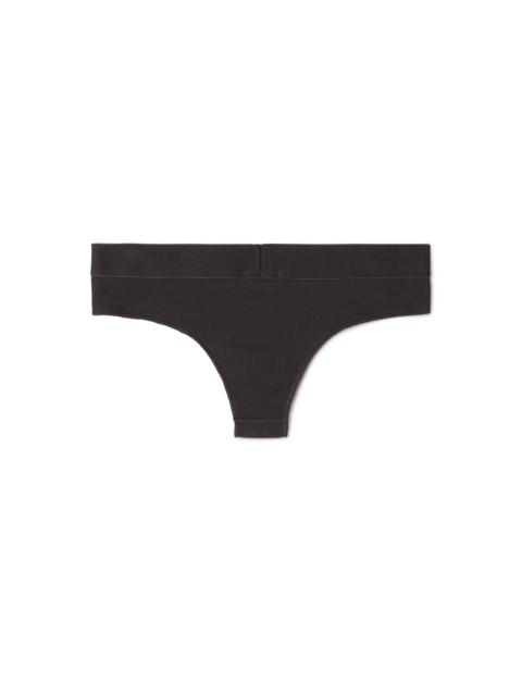 Black/white Off Rib Brazilian Panties