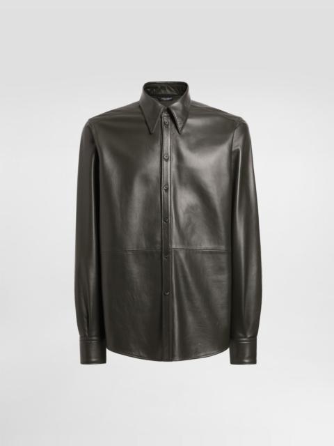 Nappa leather shirt