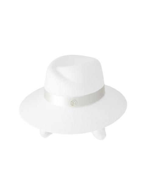 Virginie logo-plaque detail wool fedora