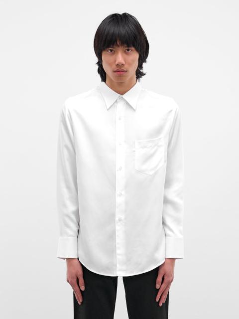 White Cotton Button-Up Shirt