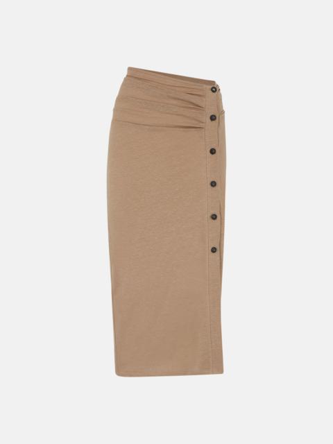 BEIGE MIDI SKIRT