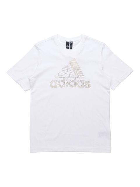 adidas Athleisure Casual Sports Round Neck Short Sleeve White ED7260