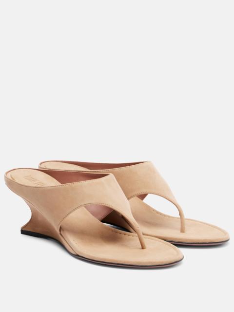 Nina suede thong sandals