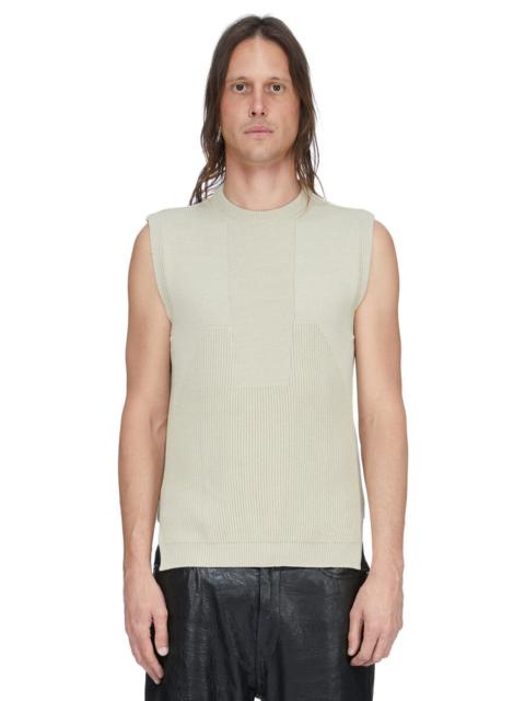 ribbed-detail round-neck gilet