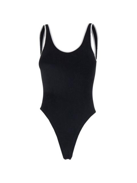 Faye contrast-trim swimsuit