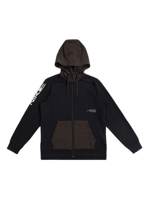 Nike Solid Color Alphabet Zipper Hooded Jacket Men's Black DD1965-010
