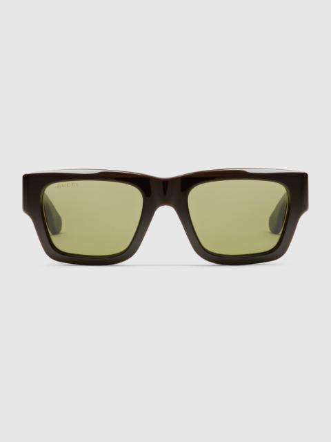 Rectangular frame sunglasses