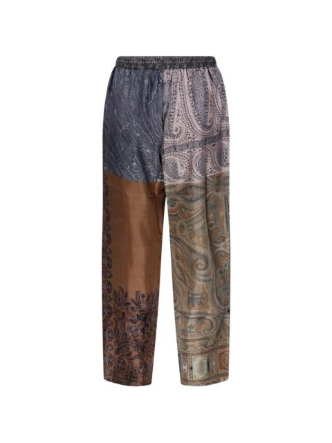 Aloe paisley patchwork trousers