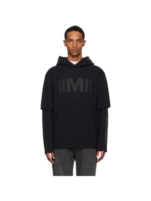 Black Printed Hoodie