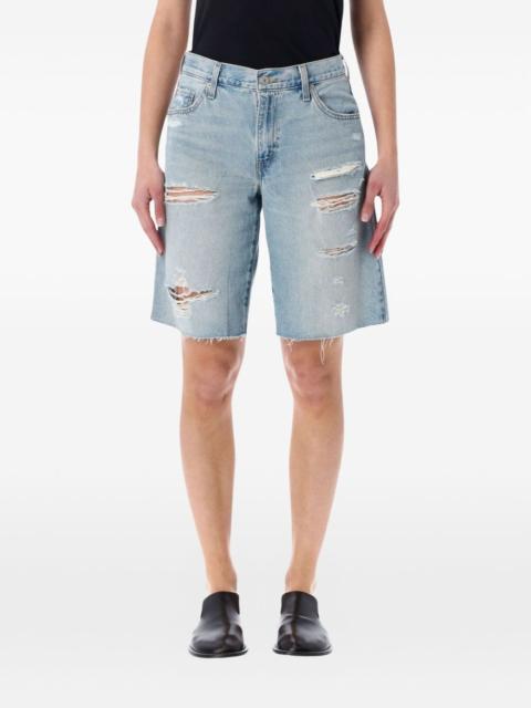 Baggy Dad distressed denim shorts
