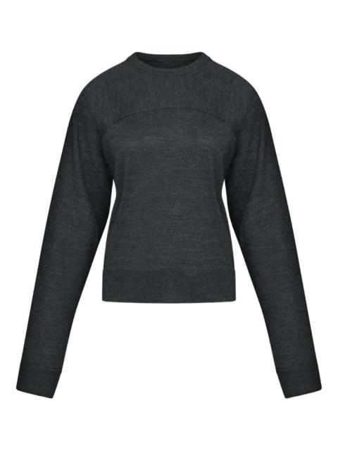 crew-neck long-sleeve T-shirt