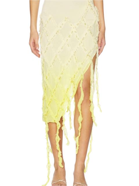 Embroidered Creponne Skirt