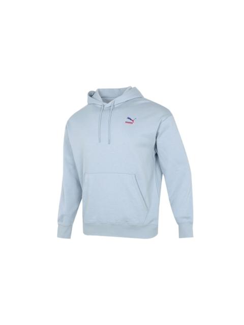 PUMA Logo Hoodie 'Light Blue' 534443-61