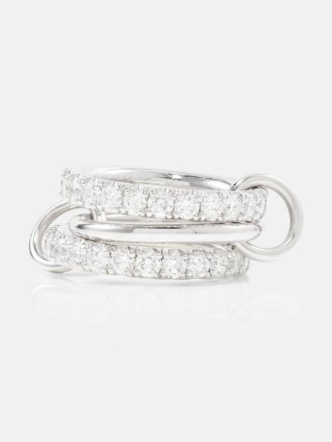 Juno 18kt white gold ring with diamonds
