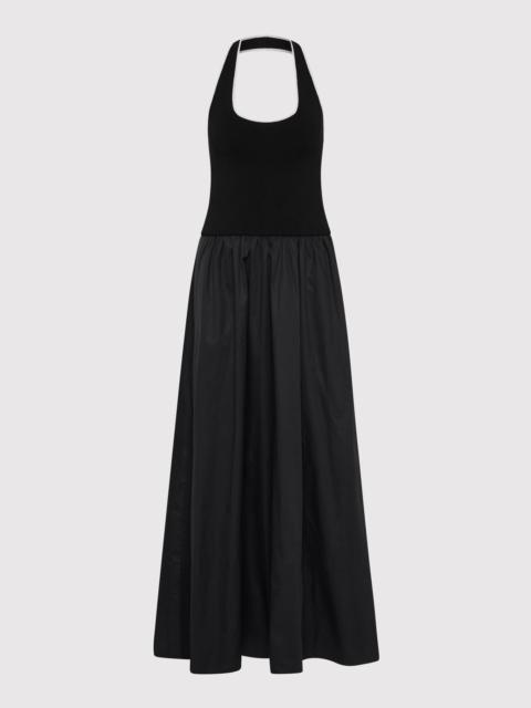 Halter Gathered Dress - Black