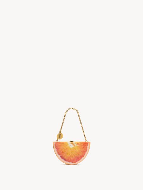 EVENING MINI ORANGE CLUTCH IN RESIN