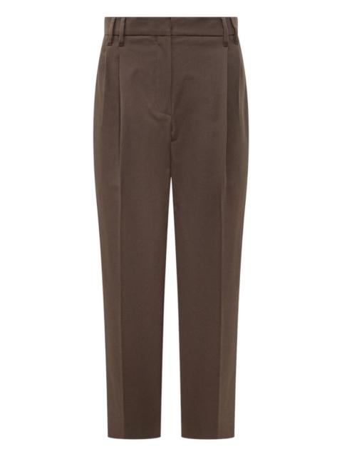 pleated-front trousers