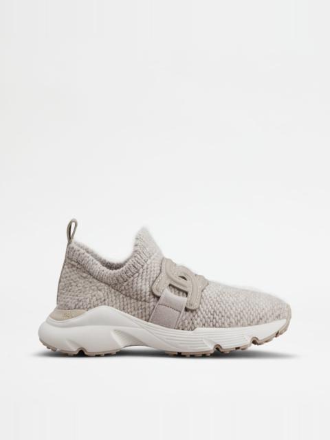 KATE SLIP-ON SNEAKERS IN FABRIC - GREY