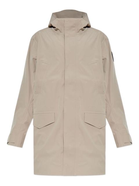 logo-patch parka coat