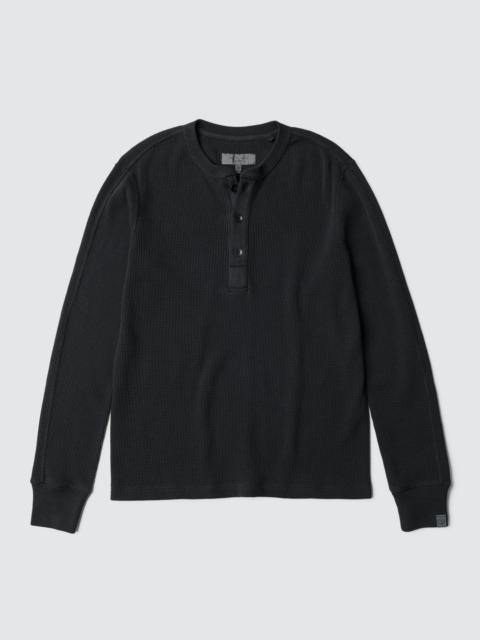 Garment Dyed Waffle Henley
Cotton Long Sleeve Shirt