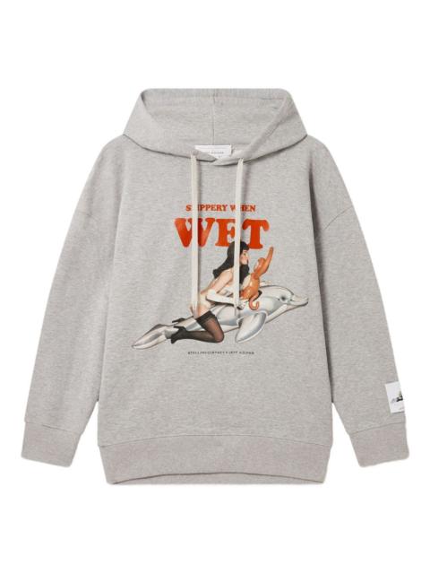 graphic-print drawstring hoodie