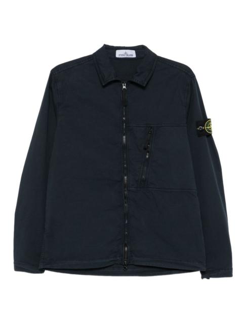zip-fastening pocket shirt jacket