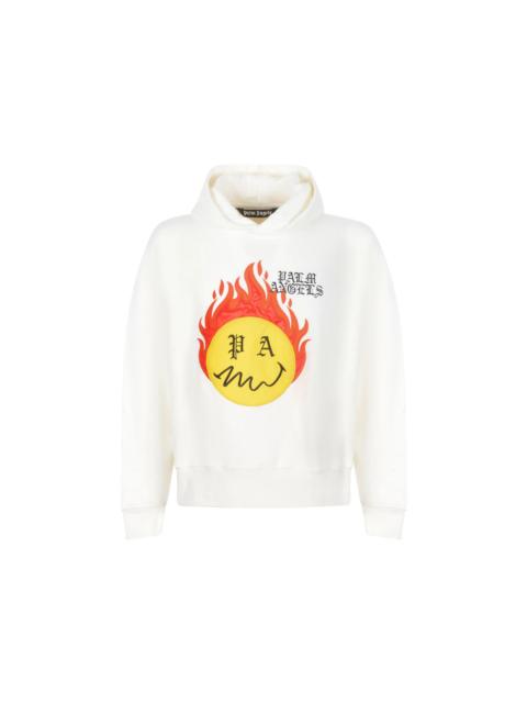 Palm Angels Burning Head Hoodie White
