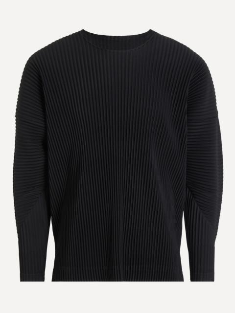 MC JANUARY Black Pleated Long-Sleeve Top