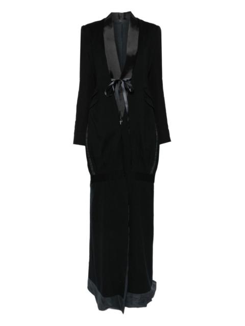 satin-lapel single-breasted coat