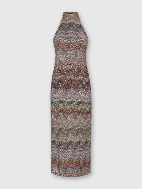 Midi Dress with Halter Neck