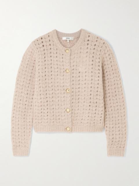 The Plush Open-knit Alpaca-blend Cardigan