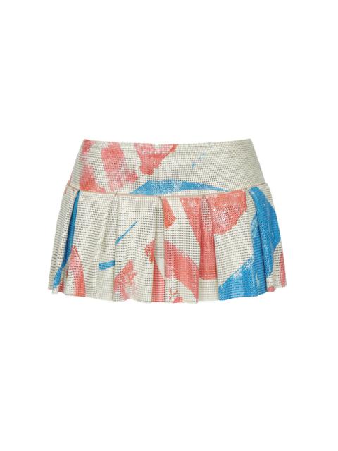 PENNY PLEATED MICRO SKIRT BILLBOARD PRINT