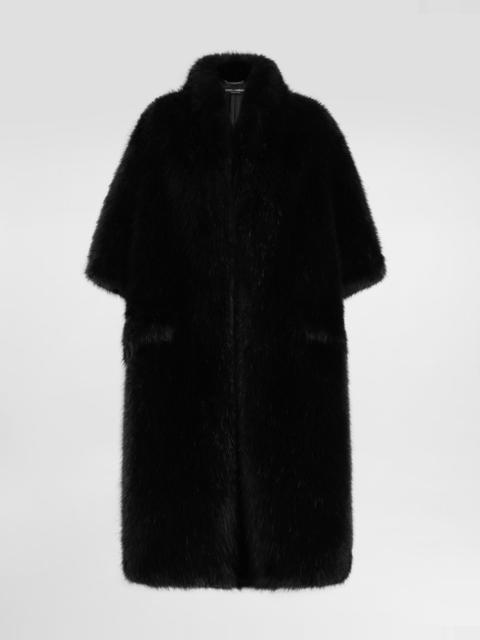 Faux fur coat